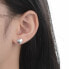 Romantic silver earrings Hearts E0002421