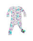 Baby Girls Comic Purple Convertible Footie Pajama