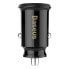 Mini ładowarka samochodowa do telefonu 2x USB Grain Car Charger czarny