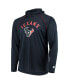 Фото #3 товара Men's Navy Houston Texans Raglan Long Sleeve Hoodie T-shirt