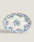 Floral earthenware serving dish