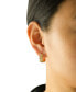 ფოტო #2 პროდუქტის Diamond Flower Small Hoop Earrings (1/3 ct. t.w.) in Gold Vermeil, Created for Macy's