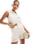 Vero Moda textured jersey shorts co-ord in off white