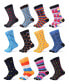 ფოტო #1 პროდუქტის Men's Swish Colorful Dress Socks 12 Pack