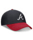 Фото #2 товара Men's Navy/Red Atlanta Braves Evergreen Club Performance Adjustable Hat