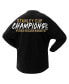 Фото #2 товара Women's Black Vegas Golden Knights 2023 Stanley Cup Champions Sparkle Spirit Jersey Long Sleeve T-shirt