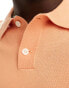 Levi's knitted polo shirt with small logo in orange