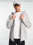 ASOS DESIGN rain jacket in light grey