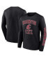 Men's Black Washington State Cougars Distressed Arch Over Logo Long Sleeve T-shirt