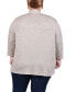 Фото #3 товара Plus Size Draped Open-Front Cardigan Sweater