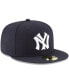 Фото #3 товара Men's Navy New York Yankees Cooperstown Collection Wool 59FIFTY Fitted Hat