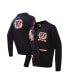 Men's Black Cincinnati Bengals Prep Button-Up Cardigan Sweater