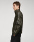 Фото #4 товара Men's Nappa Leather-Effect Jacket