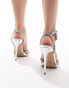 Фото #4 товара Steve Madden – Bryanna – Verzierte Riemchensandalen in Silber mit Absatz