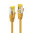 Lindy Patchkabel Cat6A RJ45 S/FTP Cat7 LSZH Kabel gelb 0.5m - Cable - Network