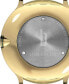 ფოტო #7 პროდუქტის Men's The Classic Gold Green Gold-Tone Stainless Steel Mesh Watch 42mm