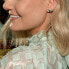 Gentle silver earrings with diamonds Quest DE651
