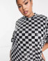 Фото #3 товара Vero Moda Curve checkerboard sequin mini dress in mono