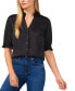 Фото #1 товара Women's Puff-Sleeve Button-Front Blouse