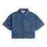 ROXY Blue Wave Club Printed short sleeve v neck T-shirt