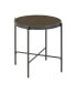 Фото #1 товара Carlo Round End Table with Wooden Top