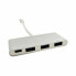 Фото #2 товара USB-разветвитель C CoolBox COO-HUC3U3PD Алюминий Белый