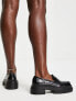 Topshop Laura chunky loafer in black croc