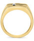 ფოტო #1 პროდუქტის EFFY® Men's Diamond East-West Cross Ring (1/6 ct. t.w.) in 14k Gold