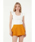 ფოტო #3 პროდუქტის Women's U-neckline Ribbed Knit Top