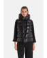 Фото #1 товара Women's leather vest with hood, Black