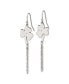 ფოტო #2 პროდუქტის Stainless Steel Polished 4-Leaf Clover Dangle Earrings