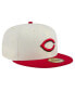 ფოტო #2 პროდუქტის Men's White Cincinnati Reds Evergreen Chrome 59Fifty Fitted Hat