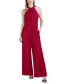 ფოტო #1 პროდუქტის Women's Sequin-Lace Halter Twist-Neck Jumpsuit