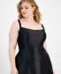 Фото #2 товара Trendy Plus Size Scoop-Neck Front-Slit Gown