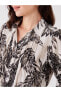 LCW Grace Gömlek Yaka Desenli Uzun Kollu Kadın Bluz