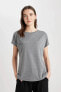 Kadın T-shirt Antrasit C2112ax/ar53