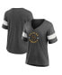Фото #2 товара Women's Heather Charcoal Boston Bruins Special Edition 2.0 Ring The Alarm V-Neck T-shirt