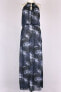 B Darlin Women's Juniors Keyhole Halter Maxi Dress Grey Black Size 1 / 2