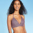 Фото #2 товара Women's Light Lift Crochet Triangle Bikini Top - Shade & Shore Dusk 38D