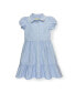 ფოტო #1 პროდუქტის Toddler Girls Organic Cotton Short Sleeve Tiered Oxford Dress