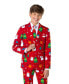 Big Boys Festivity Christmas Party Outfit Including Blazer, Pants and Tie Suit Set