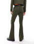 Фото #4 товара ASOS DESIGN skinny flare suit trousers in green