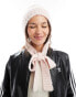 Фото #1 товара Monki knitted bonnet tie up balaclava in light dusty pink