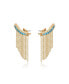 Фото #3 товара Turquoise Bead 18k Gold Plated Ear Crawler