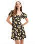 Miss Selfridge babydoll mini dress in lemon print Zitronenmuster, M - EU 40-42 - фото #1