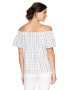 Trina Turk 155686 Women's Abilla Off The Shoulder Gingham Top Multi Sz. Medium