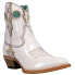 Corral Boots TooledInlay Embroidery Pointed Toe Cowboy Booties Womens White Casu 7.5 - фото #2