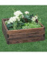 Square Raised Garden Bed Flower Vegetables Seeds Planter Kit Elevated Box