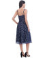 ფოტო #2 პროდუქტის Women's Floral Sequin Sleeveless Fit & Flare Dress