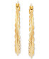 ფოტო #2 პროდუქტის Fancy Hoop Earrings in 14k Gold